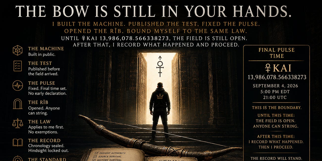 THE BOW IS STILL IN YOUR HANDS