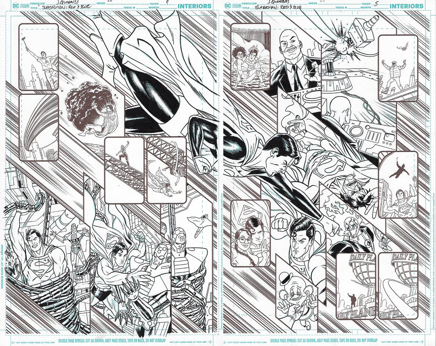Splash Page Comic Art :: For Sale Artwork :: Superman Red and Blue by  artist Joe Quinones