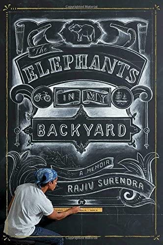 Rajiv Surendra making chalk art of his memoir cover. Rajiv Surendra making chalk art of his memoir cover.