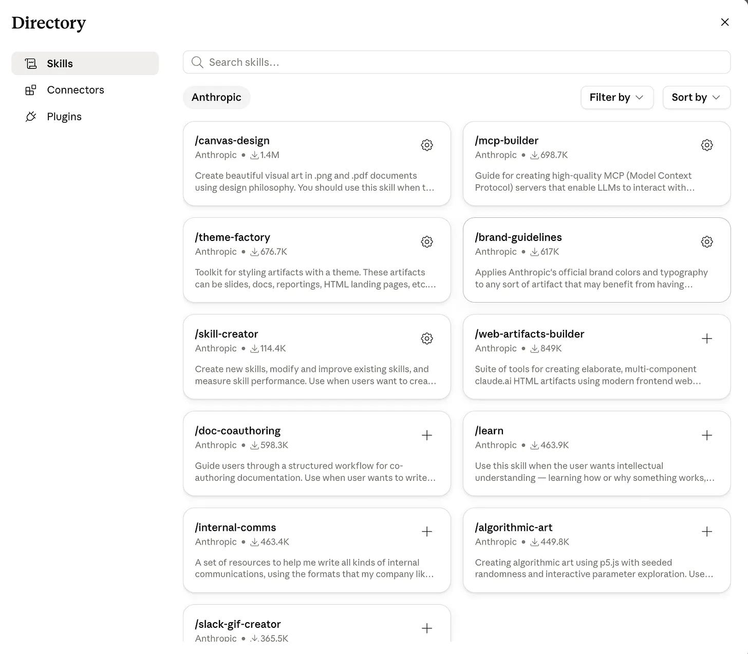 Claude settings page showing the Skills section with the Browse button Claude settings page showing the Skills section with the Browse button