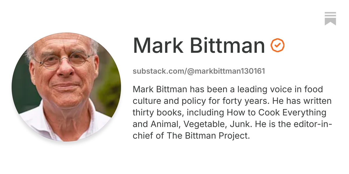 Mark Bittman | Substack