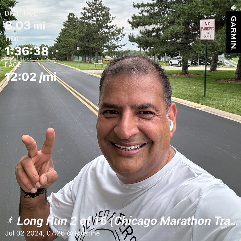 8 Mile Long Run (Photo by Author)