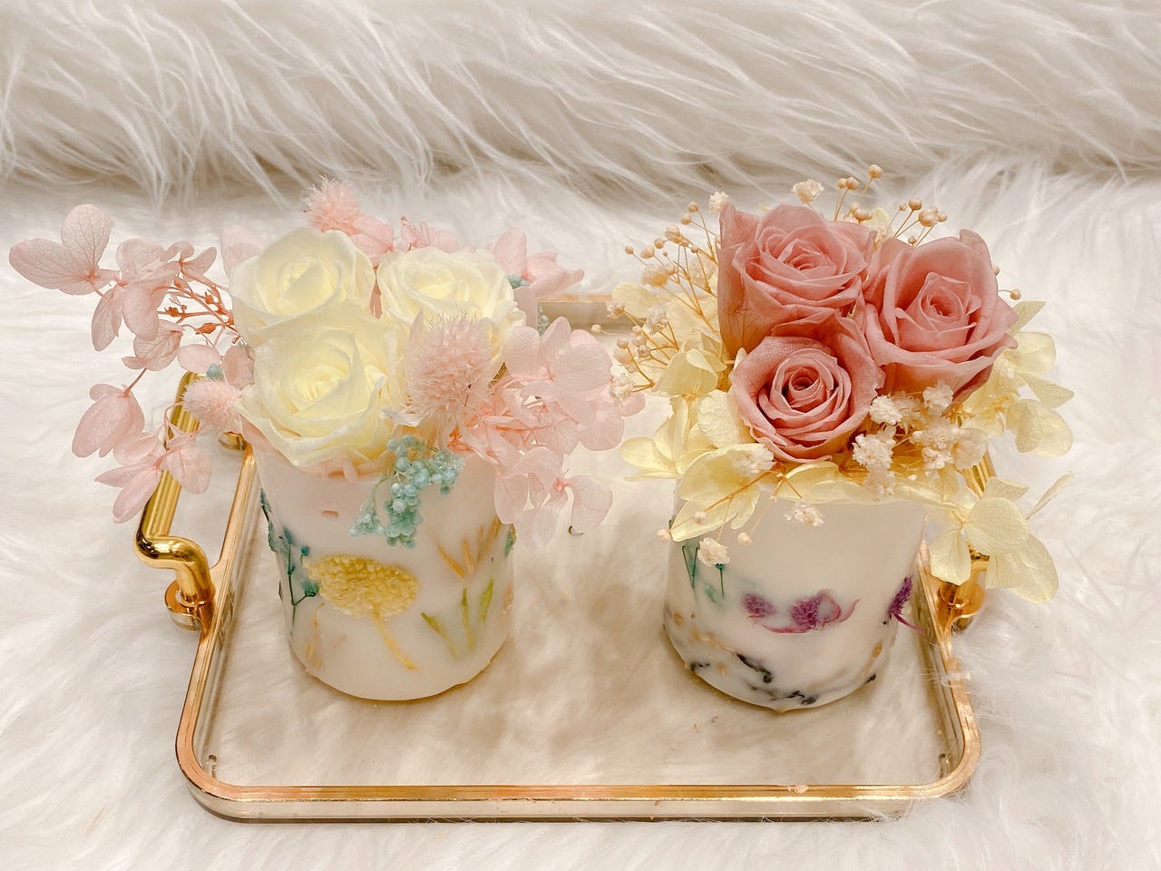 flower-shaped 3D candles