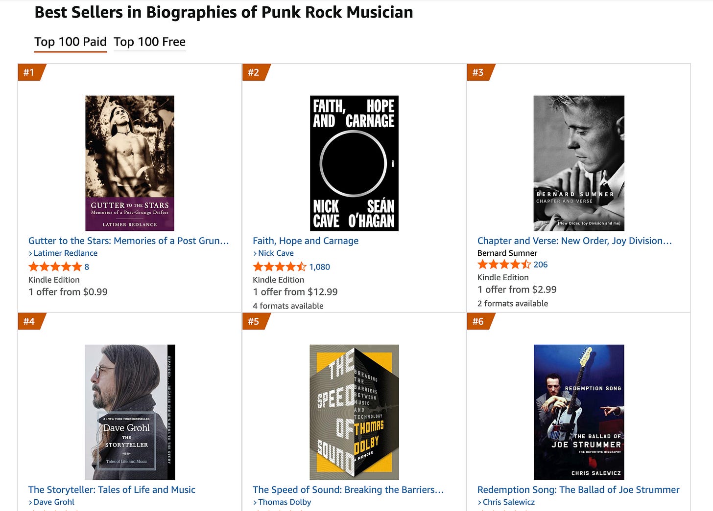Gutter to the Stars Bestseller