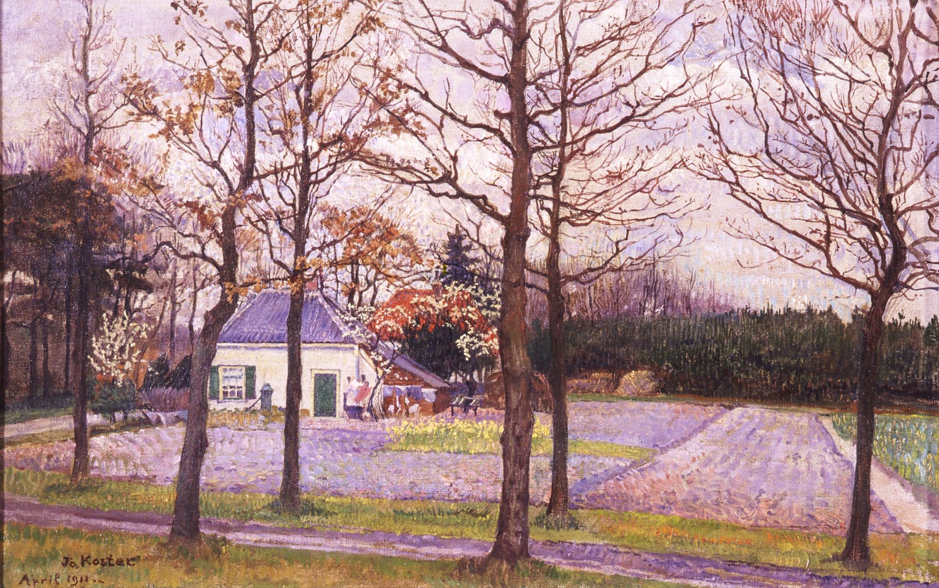 Jo Koster, Voorjaarslandschap met een wit huisje, 1911, De Fundatie Collectie
