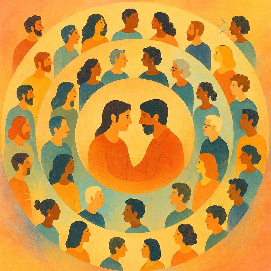 A person and person in a circle of people

AI-generated content may be incorrect.
