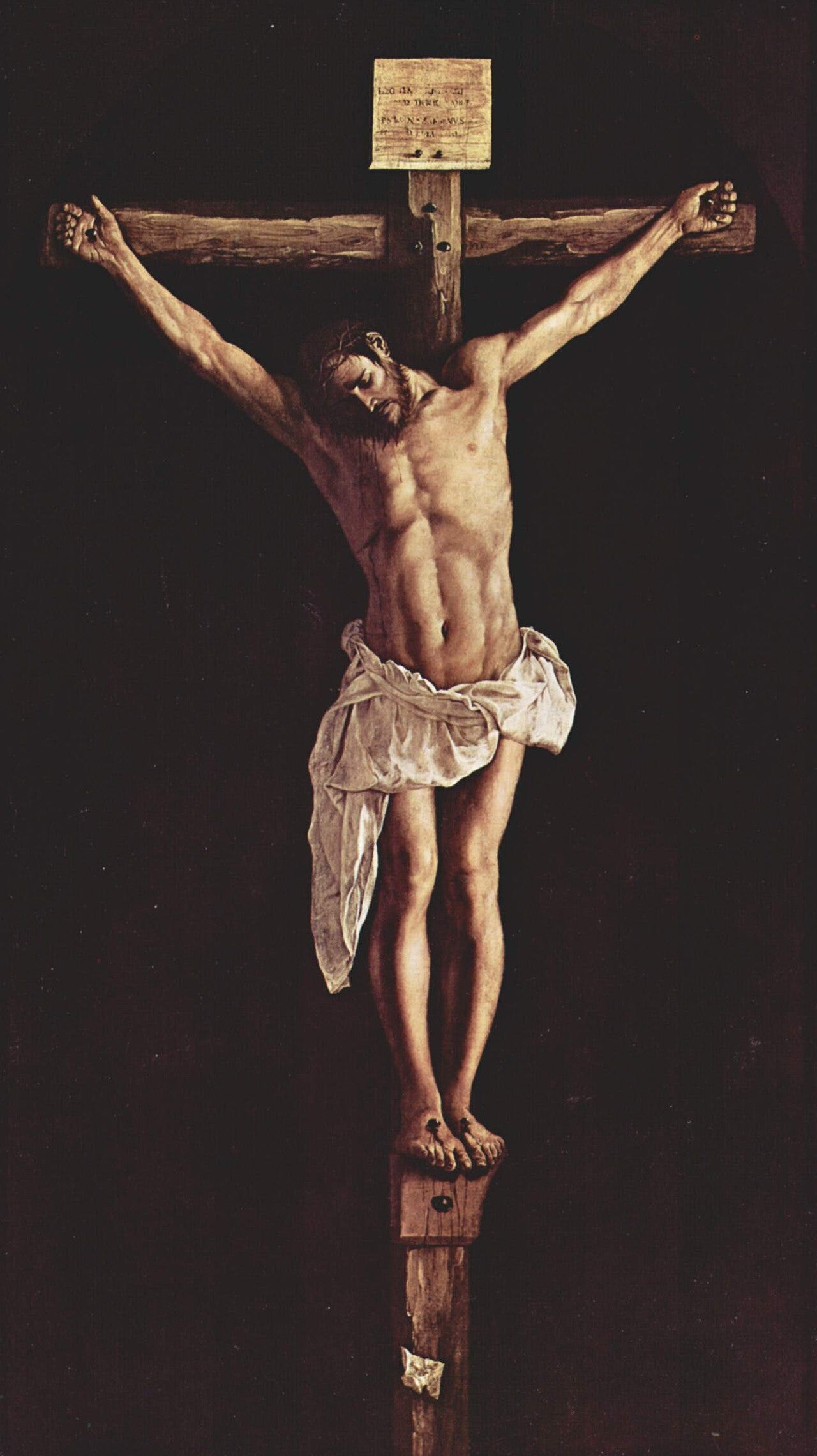 Zurbaran Crucifixion black background Zurbaran Crucifixion black background