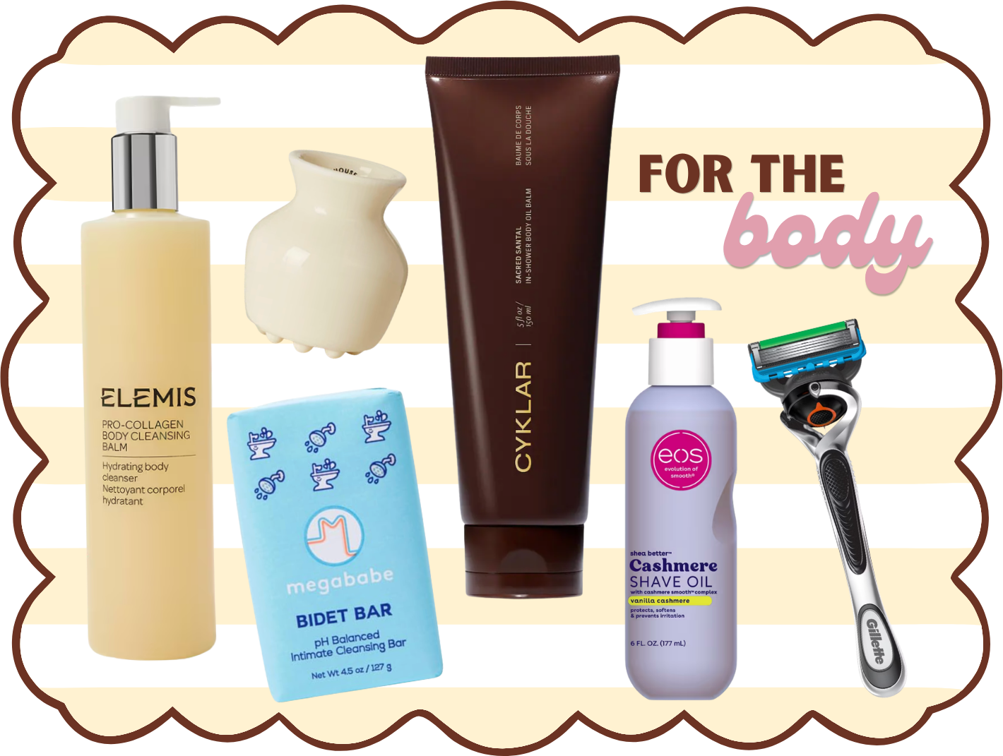 shower routine body products