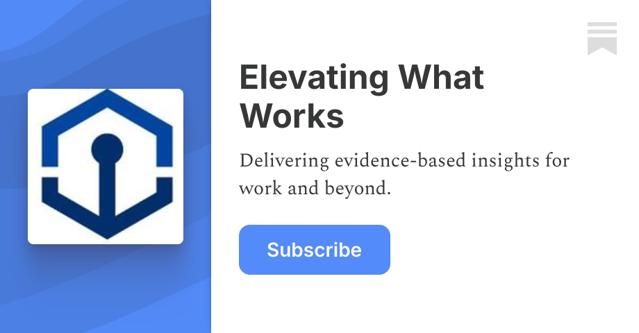 Elevating What Works | Ben Baran | Substack