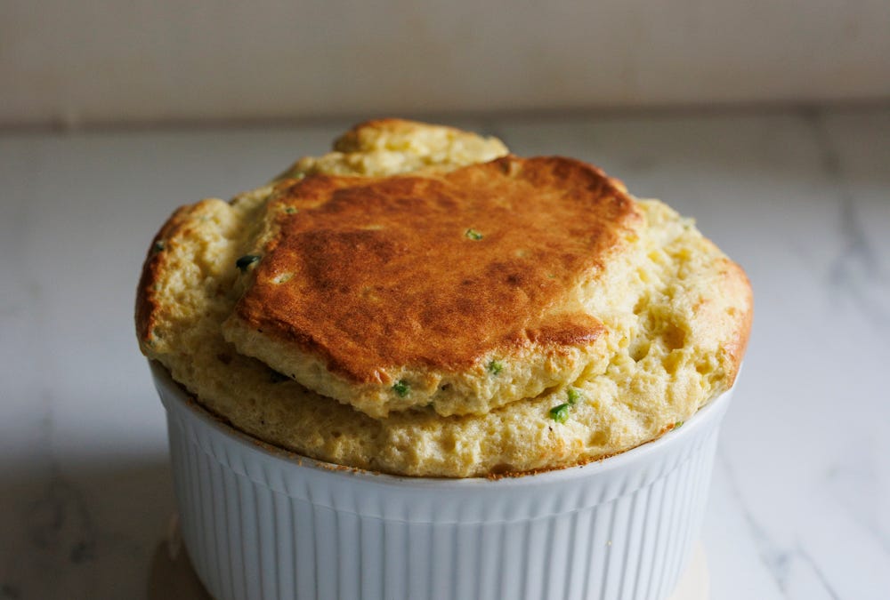 Corn Soufflé - by Zoë François - ZoëBakes Newsletter