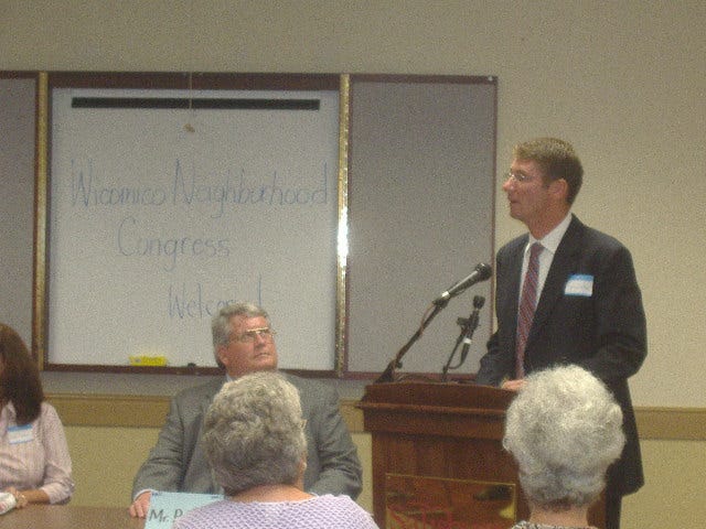 WNC Steering Committee Chair Jim Ireton delivered welcoming remarks as County Executive Rick Pollitt looks on. WNC Steering Committee Chair Jim Ireton delivered welcoming remarks as County Executive Rick Pollitt looks on.
