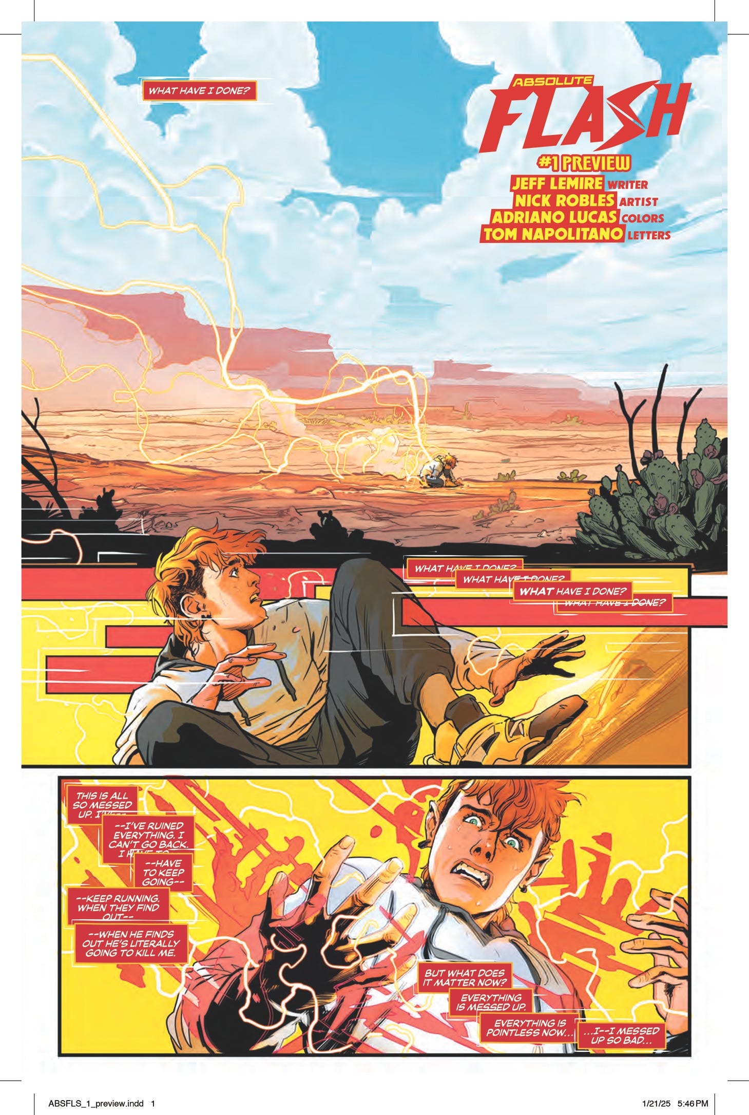 ABSOLUTE FLASH #1 PREVIEW - by Jeff Lemire