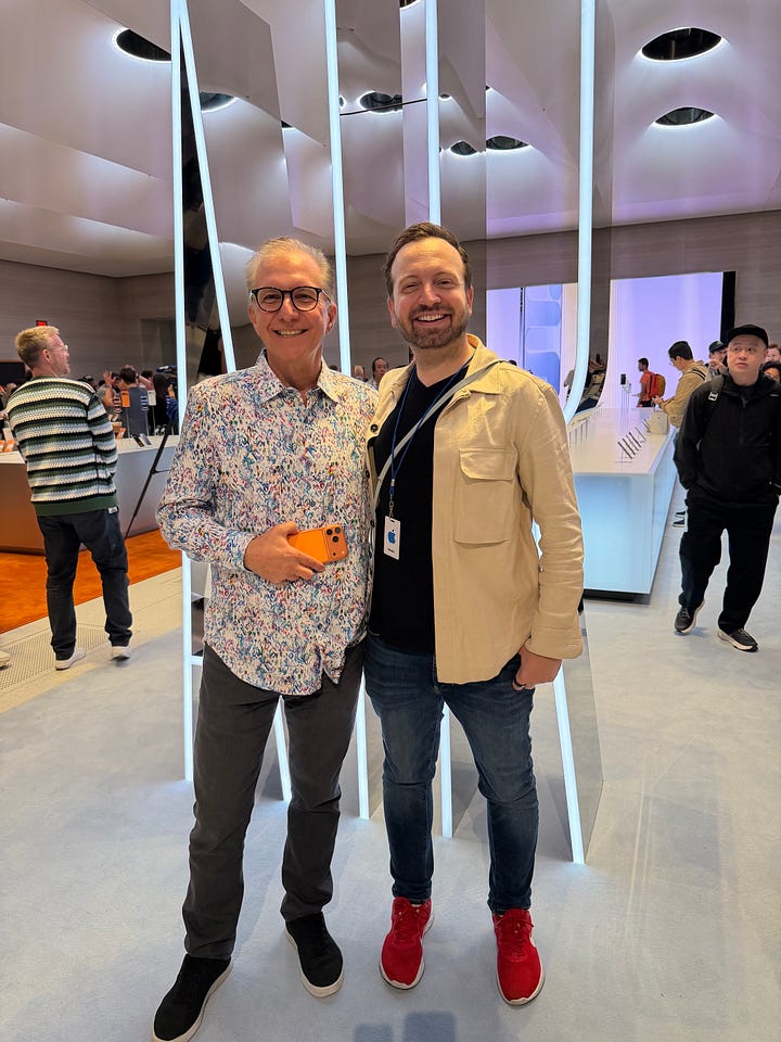 Apple SVP of Marketing Greg Joz Joswiak and tech journalist Matt Swider