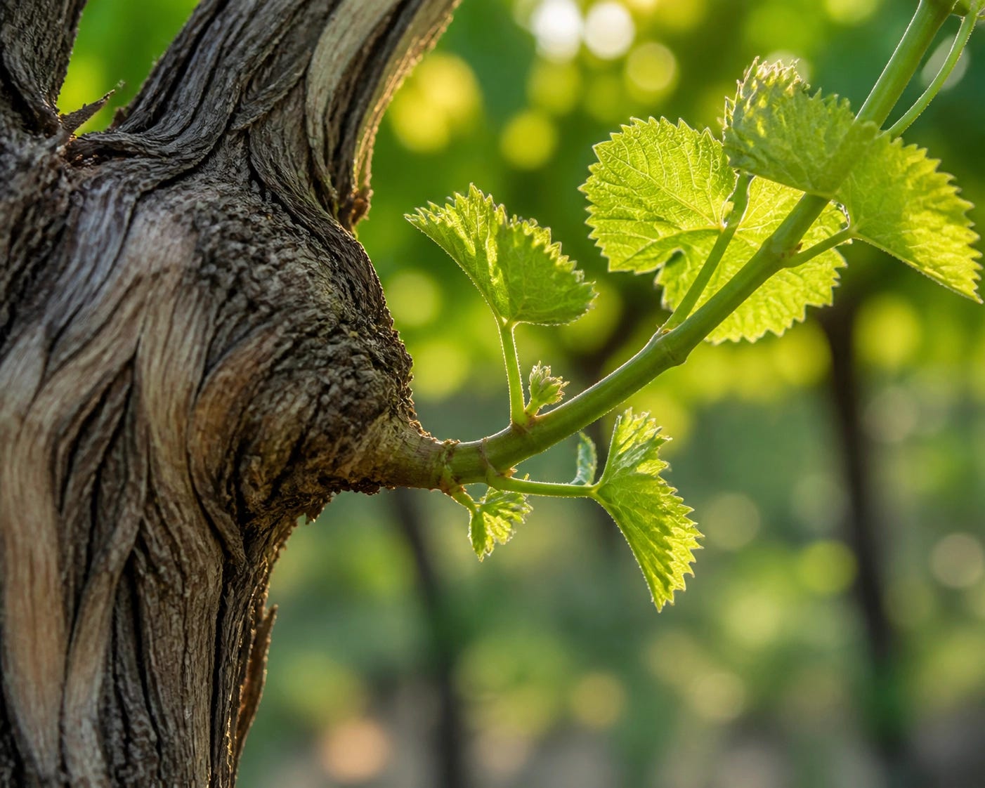 A lush green branch abiding in the vine, showing the natural growth of the Fruit of the Spirit through grace.