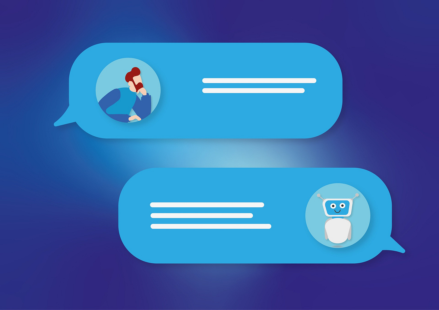 Image of a conversation between a person and a chatbot Image of a conversation between a person and a chatbot