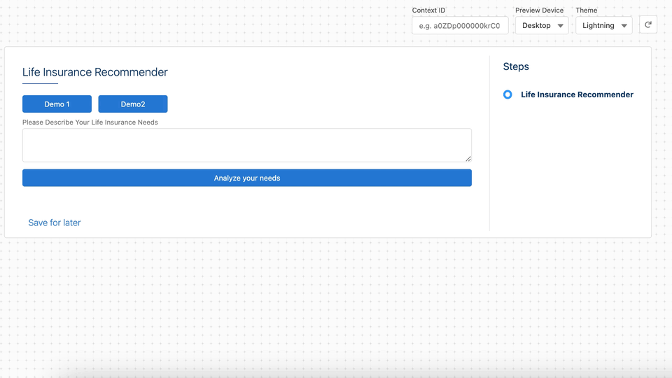 Animation showing the working demo in Salesforce Animation showing the working demo in Salesforce