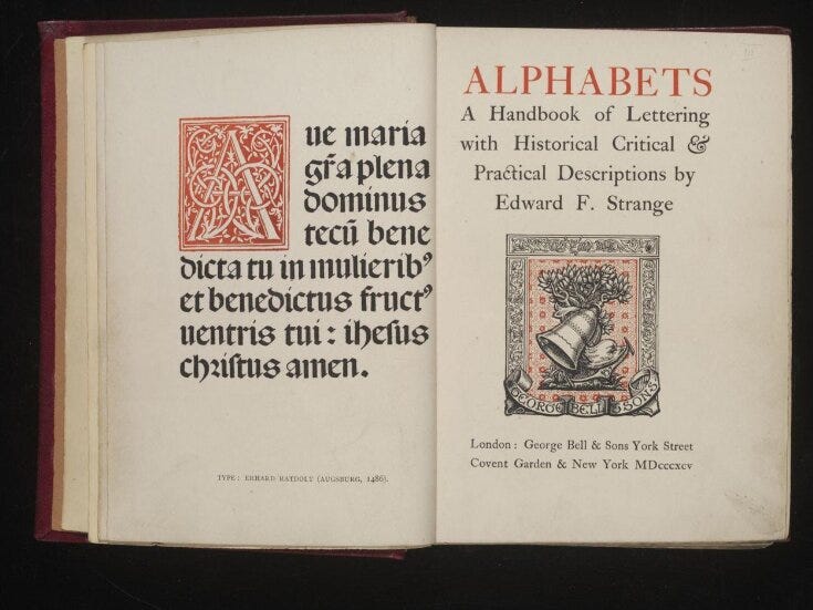 Alphabets, a handbook of lettering | Strange, E. F. (Lieutenant Colonel) |  V&A Explore The Collections