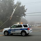 Single car accident snaps power pole and takes down powerlines on 116