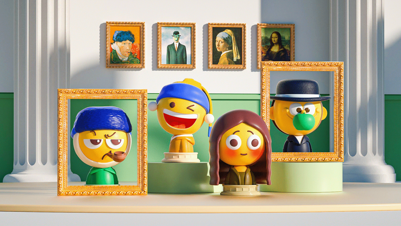 3D Emoji cartoon artwork toy