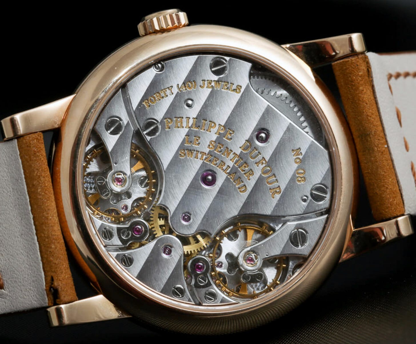 Philippe Dufour's 1996 Duality. The first wristwatch with double escapements, enhancing precision through a differential mechanism. Dufour’s creations are often regarded as the ultimate benchmark for traditional hand-finishing. Philippe Dufour's 1996 Duality. The first wristwatch with double escapements, enhancing precision through a differential mechanism. Dufour’s creations are often regarded as the ultimate benchmark for traditional hand-finishing.