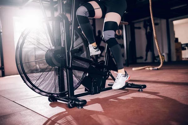 home gym, home workout, dumbbells, kettlebells, budget gym, home workout, assault bike