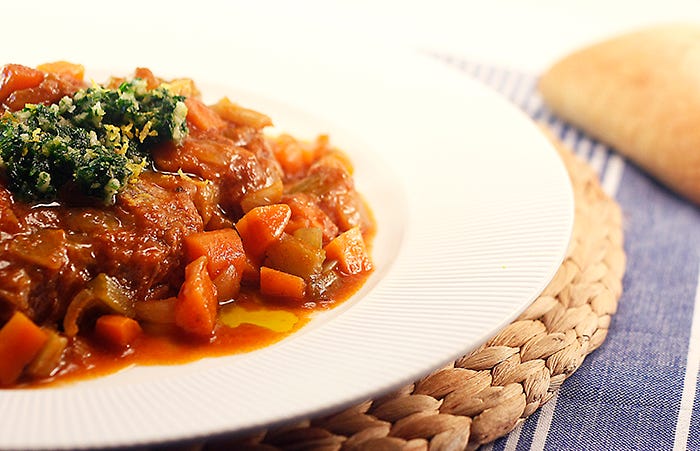 Ossobuco a la milanesa. Receta para Crock Pot