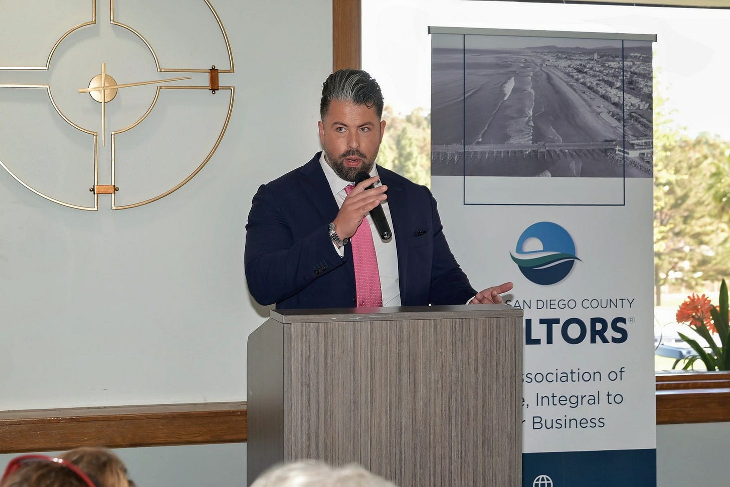 North San Diego County Relators Vice President of Government Affairs Taylor Thompson ripped the transfer tax proposal from Supervisor Terra Lawson-Remer during a housing market event in Vista on Wednesday. Photo by Don Anderson North San Diego County Relators Vice President of Government Affairs Taylor Thompson ripped the transfer tax proposal from Supervisor Terra Lawson-Remer during a housing market event in Vista on Wednesday. Photo by Don Anderson