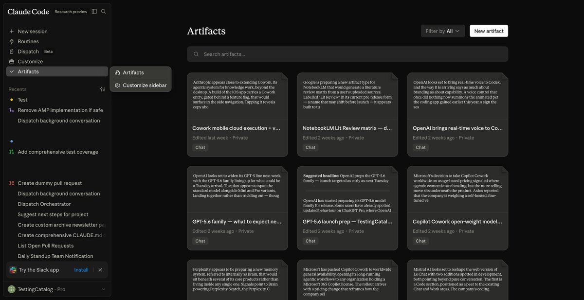 Artifacts in Claude Code für Pro und Max Artifacts in Claude Code für Pro und Max