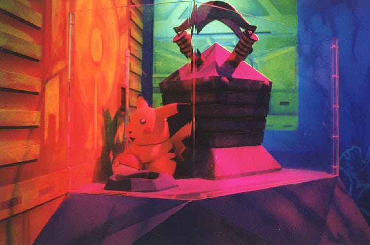 Another photograph of the Pikachu sculpture from the attraction