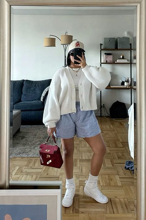 people wearing blue and white shorts with white tops