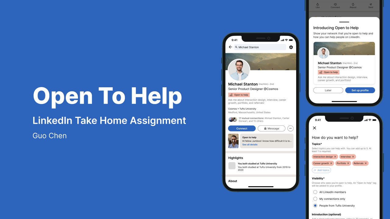 Title slide for my LinkedIn design exercise 