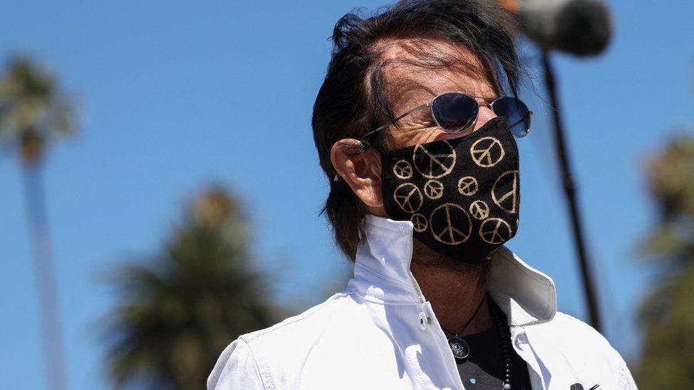 Ringo Starr wears a face mask as he celebrates his 82nd birthday in July Ringo Starr wears a face mask as he celebrates his 82nd birthday in July