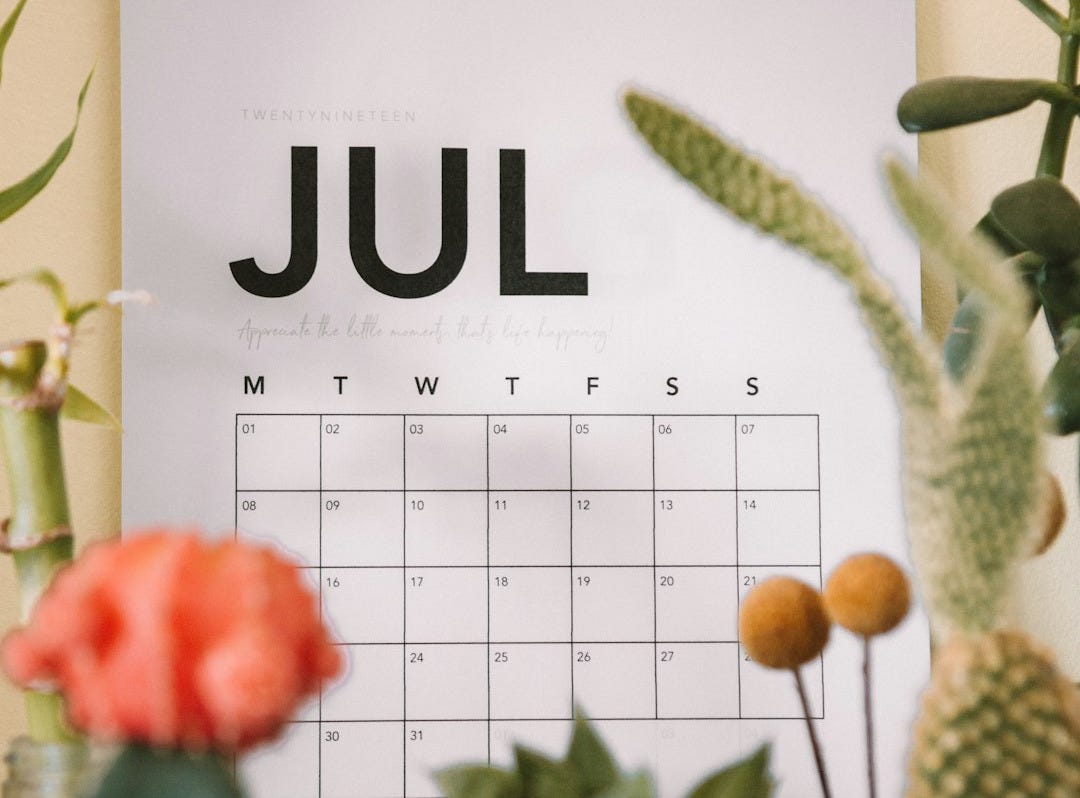 July calendar on focus photography July calendar on focus photography