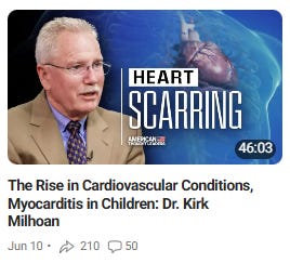 Watch or Listen: American Thought Leaders — The Rise in Cardiovascular Conditions, Myocarditis in Children. 