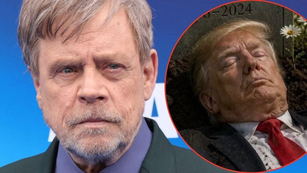 Photo of Mark Hamill, Bluesky Post