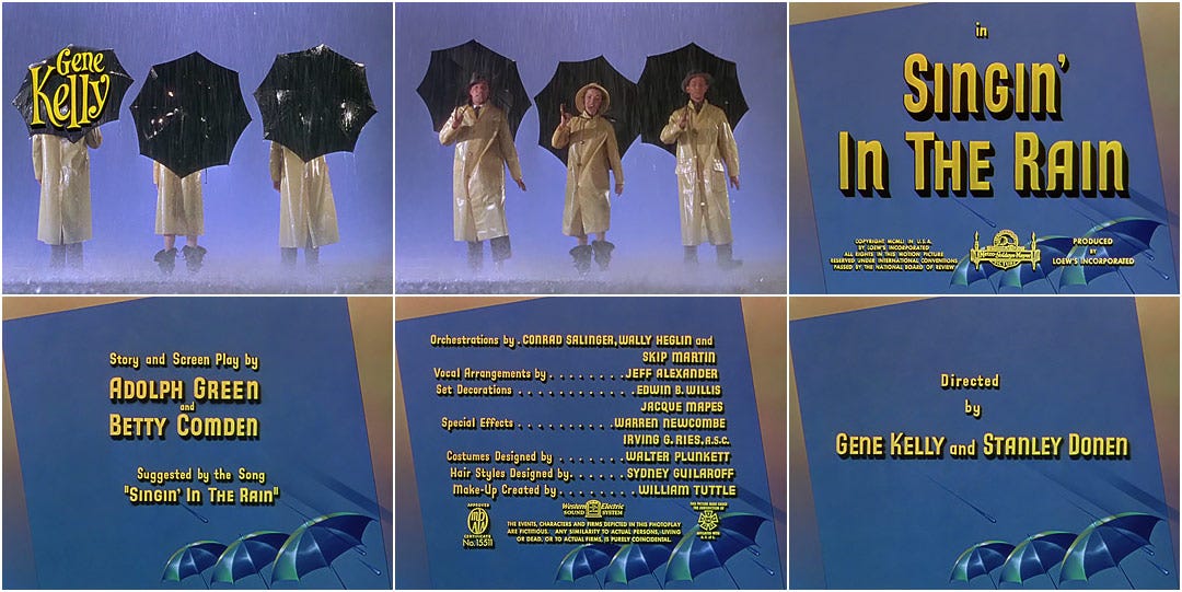 Singin' in the Rain (1952) — Art of the Title Singin' in the Rain (1952) — Art of the Title
