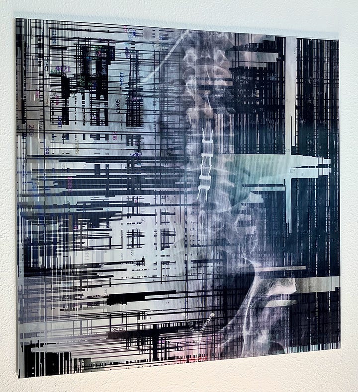 Two works of art, one generative art and one AI art.