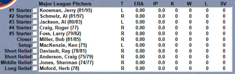 Mets' pitching staff in baseball mogul. 