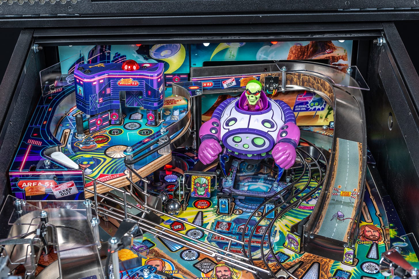 Foo Fighters pinball detail of the playfield