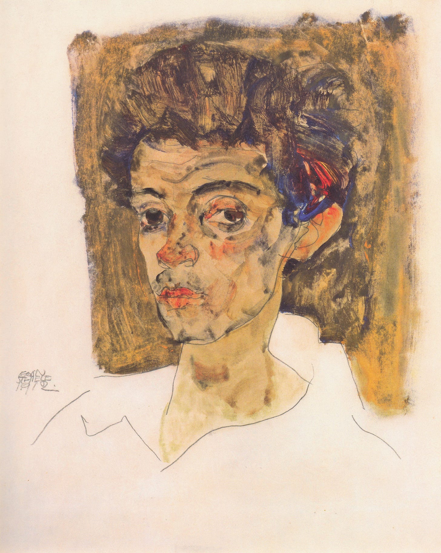 Egon Schiele self portrait Egon Schiele self portrait