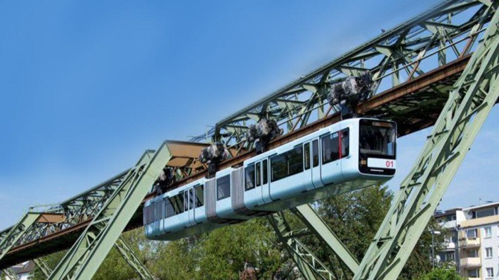 Ever Travelled In This Hanging Train?