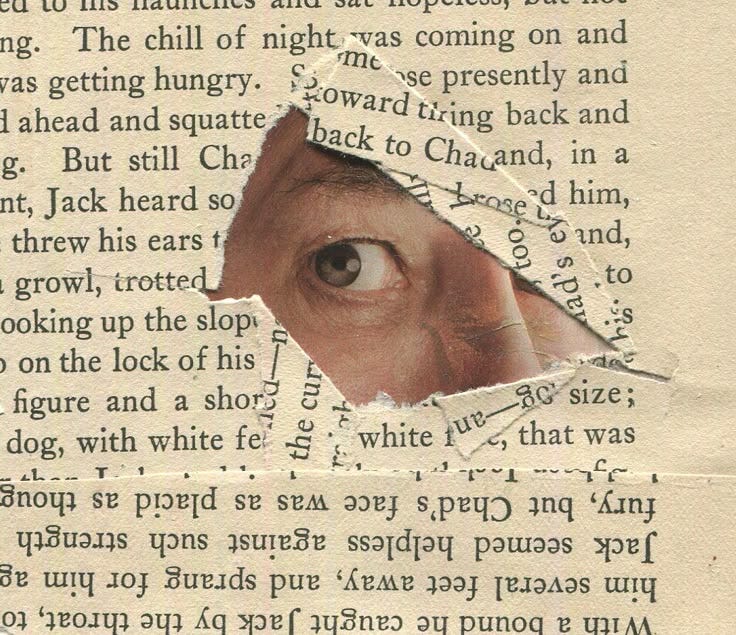 This may contain: a torn piece of paper with an eye looking through it This may contain: a torn piece of paper with an eye looking through it