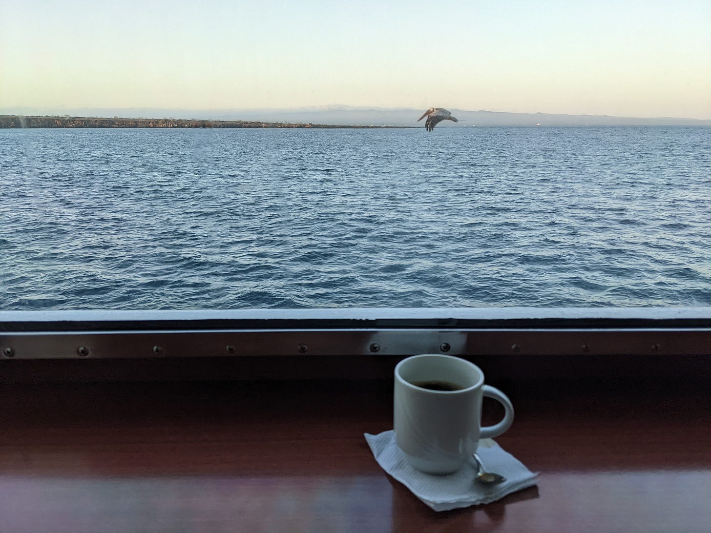 The view from my boat cabin in the Galapagos