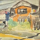 Orange house on Route 356