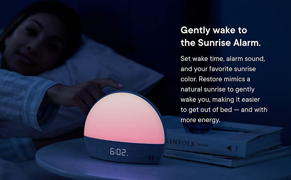 Amazon.com: Hatch Restore - Sound Machine, Smart Light, Personal Sleep  Routine, Bedside Reading Light, Wind Down Content and Sunrise Alarm Clock  for Gentle Wake Up : Health & Household