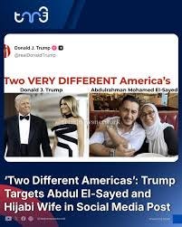 US President Donald Trump has sparked backlash after targeting Democratic  Senate candidate Abdul El-Sayed and his wife, psychiatrist Sarah Jukaku, in  a controversial social media post. Trump shared a side-by-side photo of