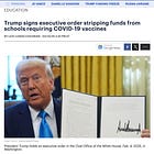Trump Blocks Funds to Schools Requiring COVID-19 Shots