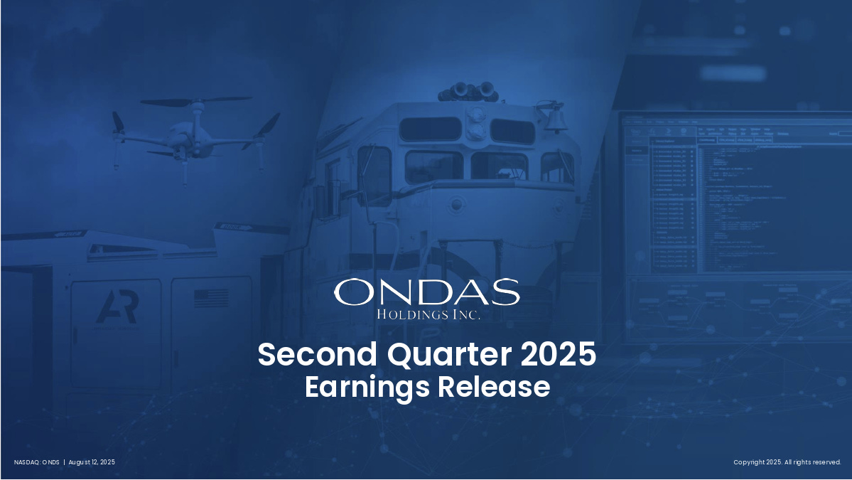 ONDS ONDAS HOLDINGS INC 2025 年第二季度財報分析