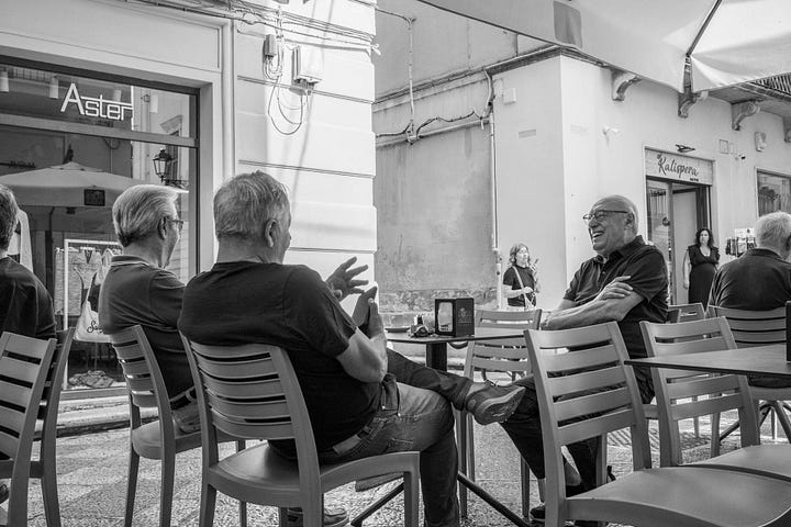 People watching images in Sicily