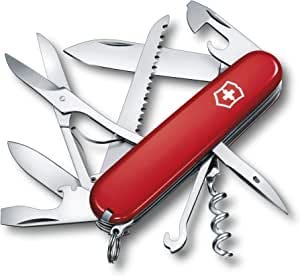 Victorinox Huntsman 13713B1 - Cuchillo (9,1 cm, 2,7 cm, 107g, Acero inoxidable, Rojo, Acero inoxidable)